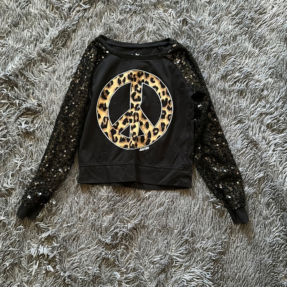 Justice peace pullover sweatshirt